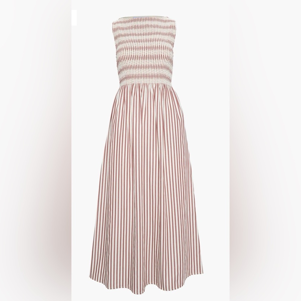 Hill House Cosima Nap Dress in Rust Stripe